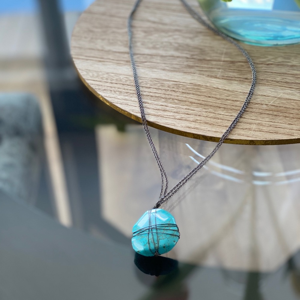 Aerie Turquoise Pendant 16” Necklace